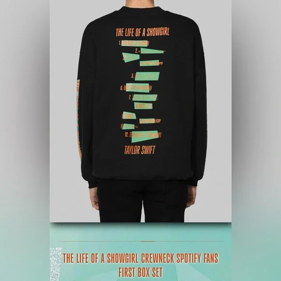 Official Taylor Swift The Life of a Showgirl Spotify Exclusive Crew Neck&Box set - Picture 2 of 3